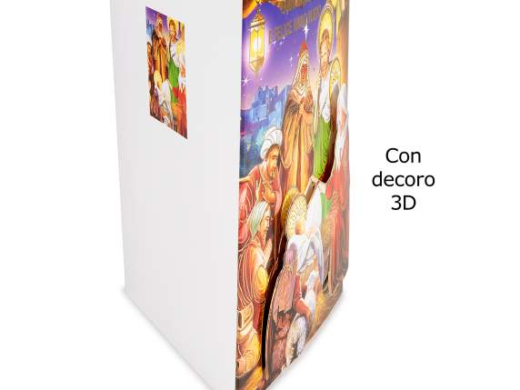 Christmas Nativity Scene Greeting Card with 3D Decorations