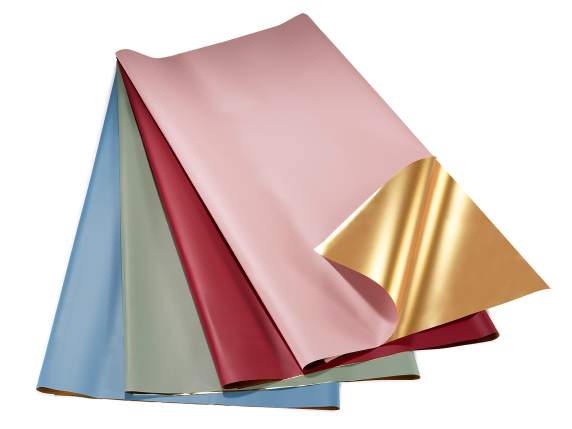 Pack of 60 BOPP 65 micron two-tone opaque food sheets