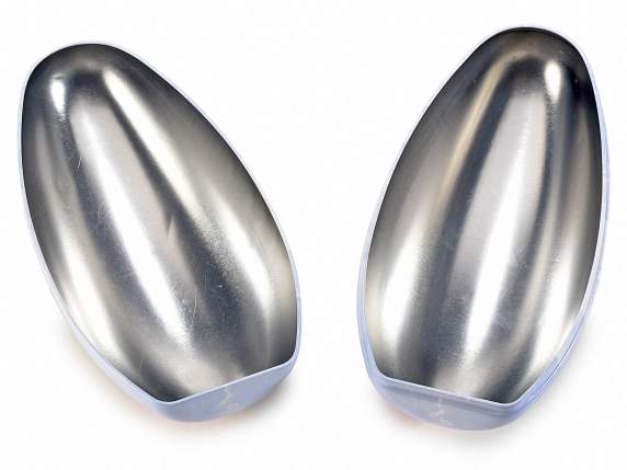 Openable metal Easter egg for food to stand