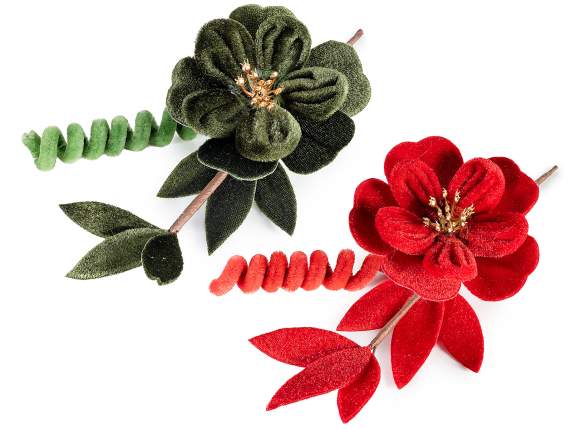 Velvet anemone sprig with golden pistil