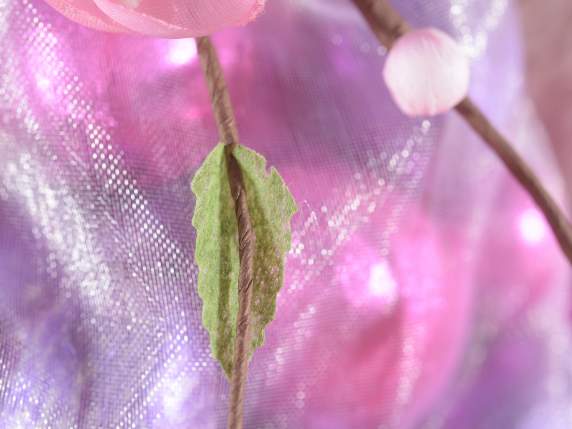 Artificial peach blossom sprig