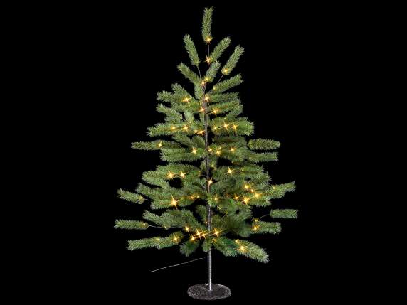 Christmas pine tree 1.60 m high, 128 warm white LED lights,
