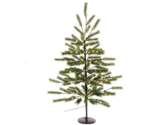 Christmas pine tree 1.60 m high, 128 warm white LED lights,