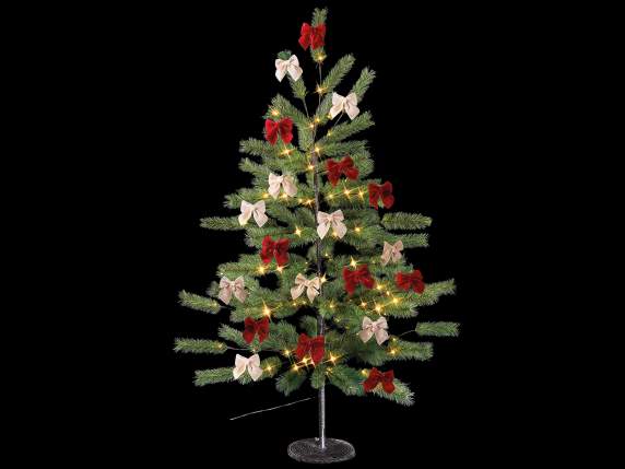 Christmas pine tree 1.60 m high, 128 warm white LEDs