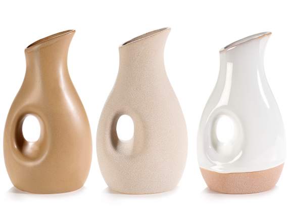 Jug colored ceramic vase