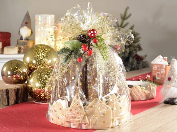 Set of 2 ceramic food plates with embossed landscape