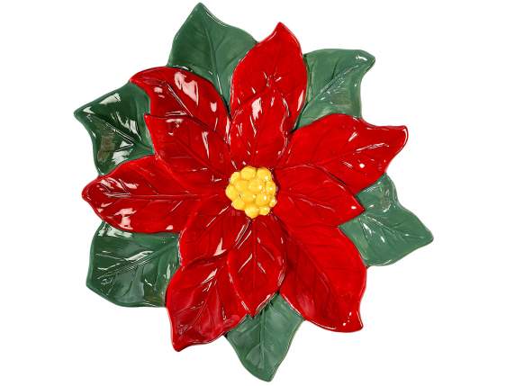 Decorative ceramic plate in the shape of a Christmas star