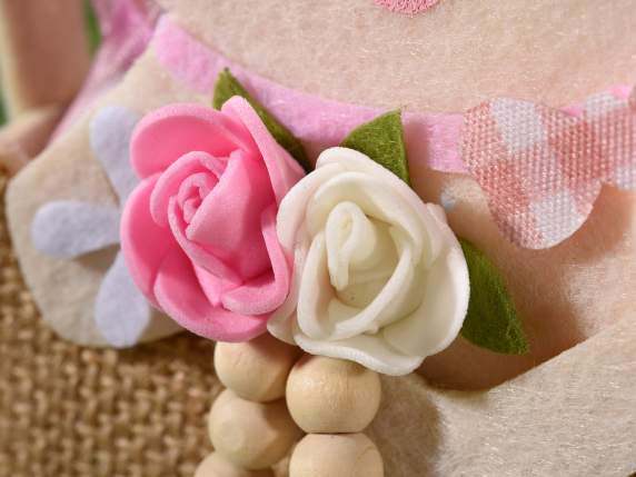 Set of 2 colored cloth bags with Easter decorations