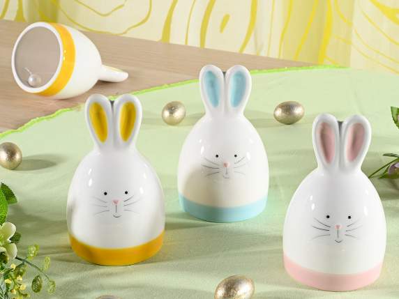 Ceramic bell with bunny face and ears