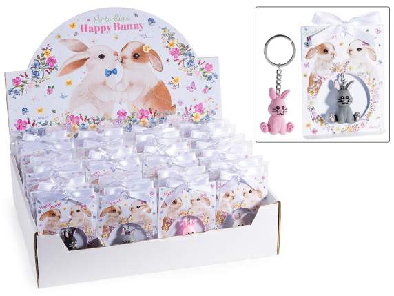 Colorful silicone bunny keychain