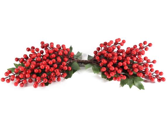 Artificial red berry centerpiece fascinator