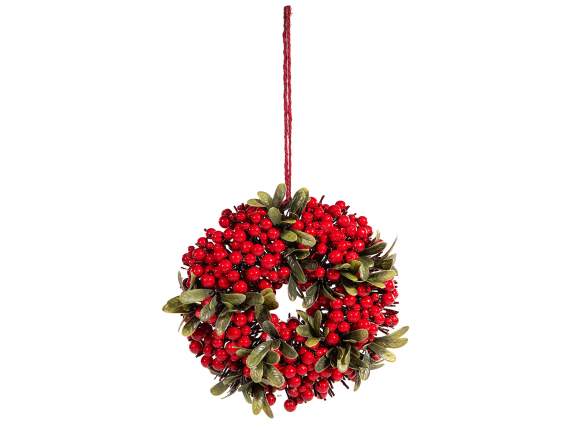 Artificial Red Berry Garland Hanging