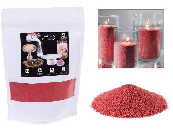 250g pack of ruby red wax sand