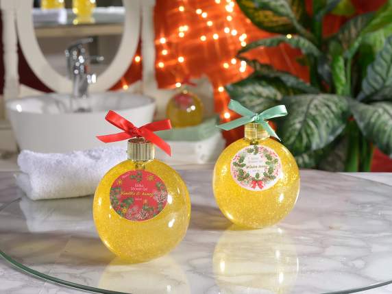 Christmas ball with glitter shower gel 500 ml
