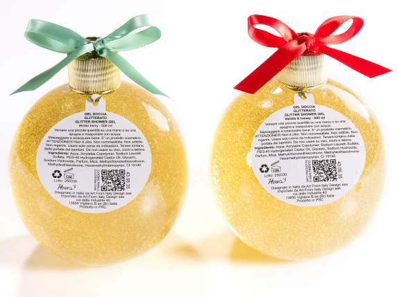 Christmas ball with glitter shower gel 500 ml