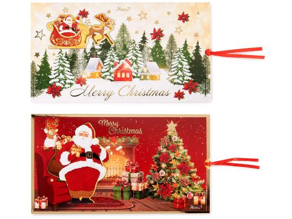 Sliding Christmas Greeting Card with Envelope