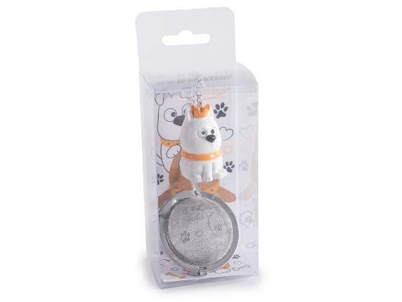 Food grade stainless steel infuser with resin dog