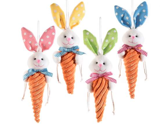 Sweets carrot with bunny and hanging rod