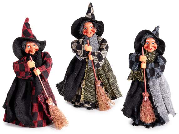 Befana Witch fabric and resin with sweet container