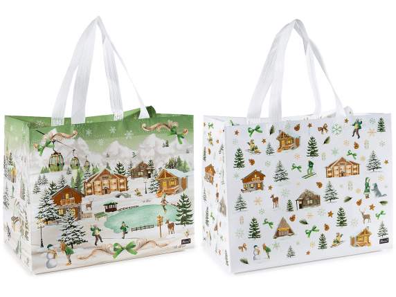 13L Non-Woven Bag with Christmas Print