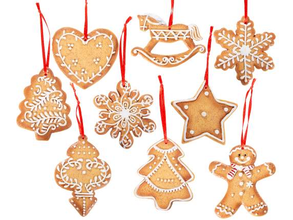 Hanging resin gingerbread cookie
