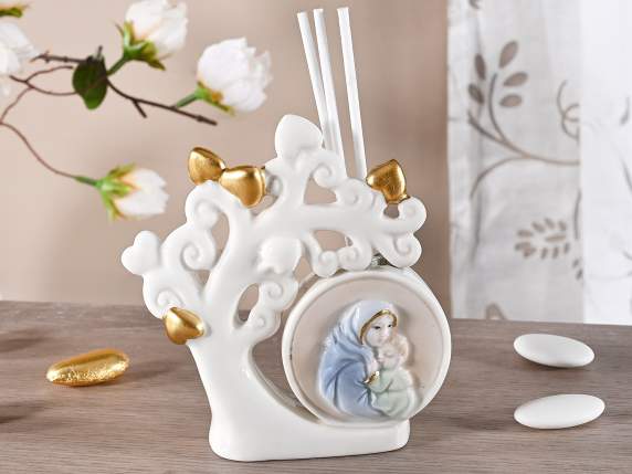 Tree of life porcelain Maria with stick for scenting