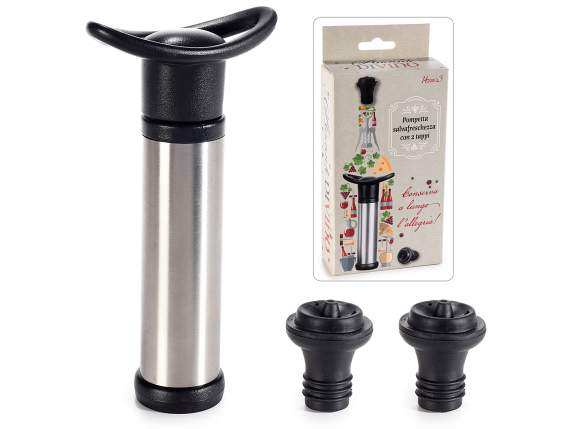 Vacuum pump with 2 caps