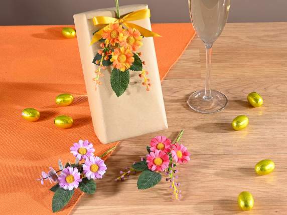 Bouquet of artificial colored daisies