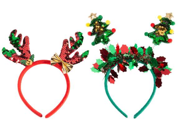 Christmas headband with sequins