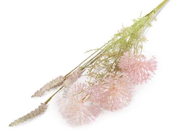 Bunch of artificial flowers dandelions and wild ear