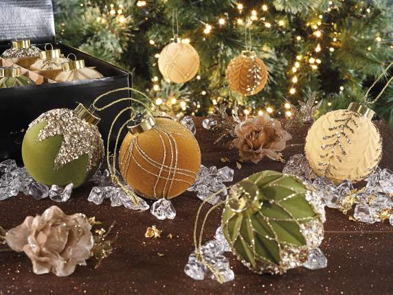 Shatterproof faux glass ball with hanging decorations