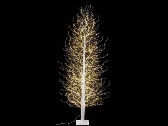 2.40m H white tree with 2000 warm white LEDs, 320 branches