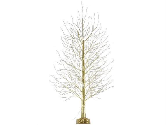 Diamond 1.80H gold tree lights, 1300 warm white LEDs, 208 br