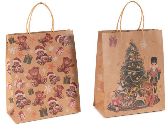Large kraft paper bag - envelope with Christmas decorations