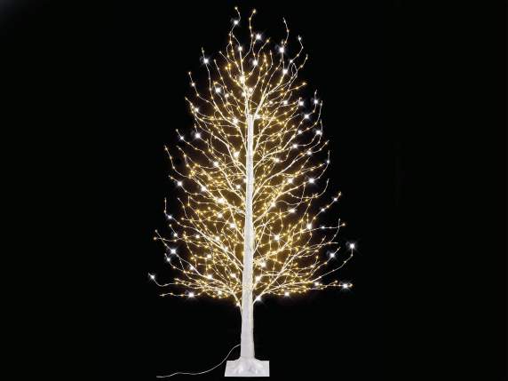 Diamond 1.80H white tree lights, 1300 warm white LEDs, 208 b