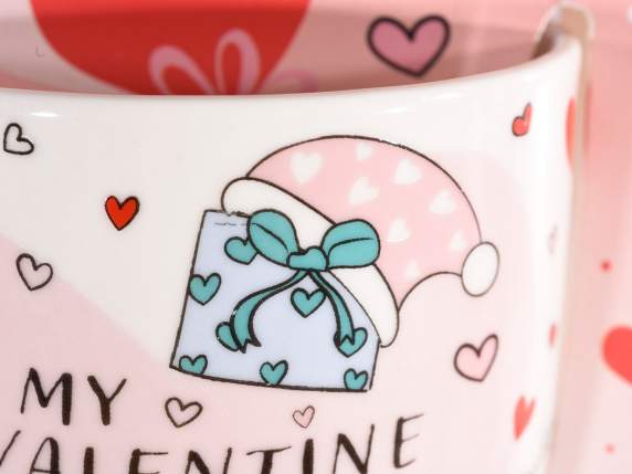 Porcelain cup Gnomes in love in conf. gift