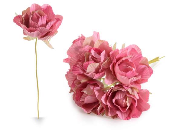 Artificial rose in antique pink fabric