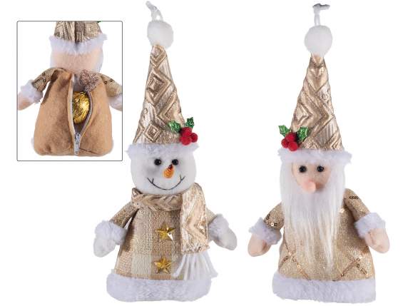 Christmas character with hanging candy bag
