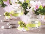 Bomboniera elegante con candela per matrimonio
