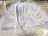 Elegante abanico de recuerdo para boda de verano