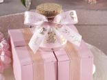 Porte-bonbons de naissance rose pour bébé fille