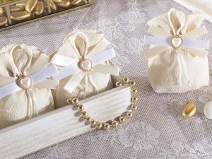 Bomboniera portaconfetti shabby chic nozze