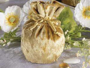 Bomboniera portaconfetti velluto matrimonio shabby