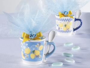 Bomboniera tazzina matrimonio estivo mediterraneo