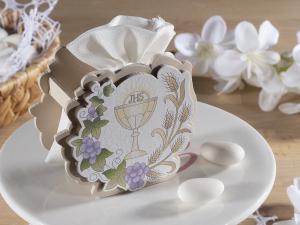 Bomboniere decorazioni in legno con sacchetti