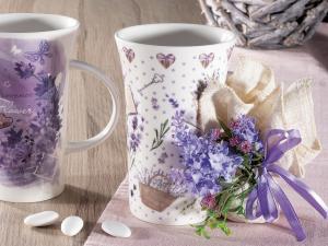 Bomboniere tazza mug con decoro lavanda