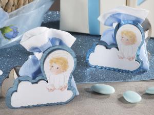 Bonbonnière bleue pour bébé garçon