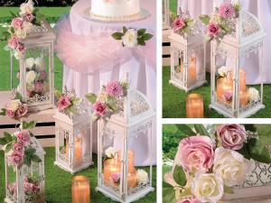 Configuración de la boda: linternas con velas