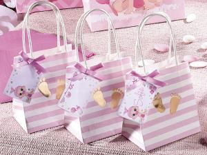 Favor bags for baby girl birth