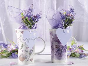 Geschenkbecher mit Lavendelmotiv für besondere Anl